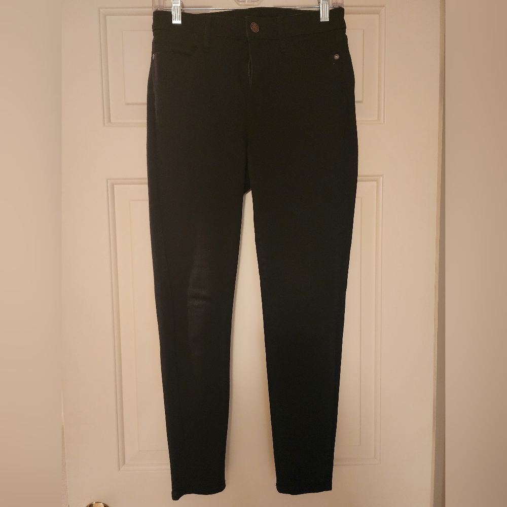 TALBOT'S BLACK FLAWLESS 4 PETITE HIGH WAIST JEANS JEGGING ANKLE EUC
